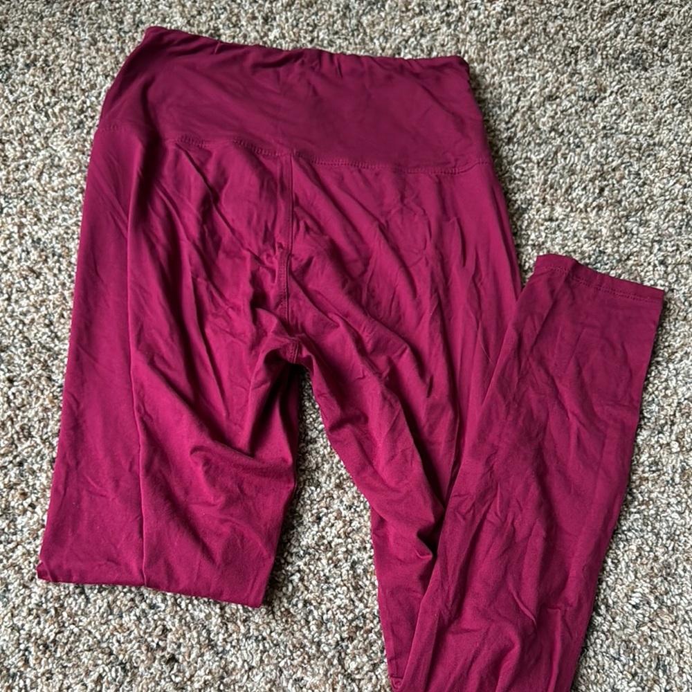 Kids Burgundy Leggings